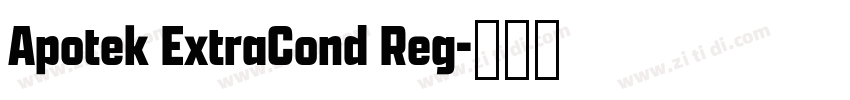 Apotek ExtraCond Reg字体转换